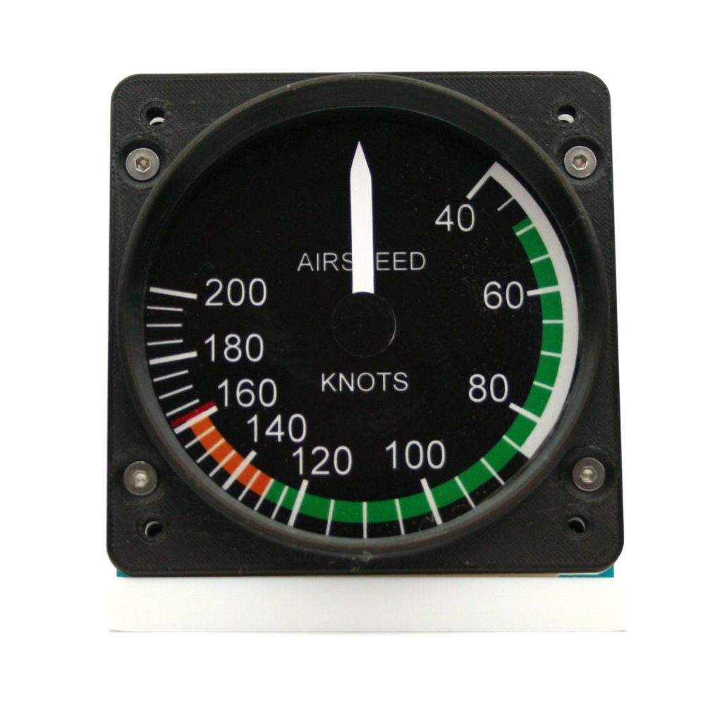 83mm Cessna style IAS gauge kit (200 KTS Orange arc)