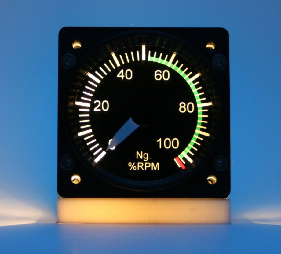 60mm Cessna style RPM gauge kit