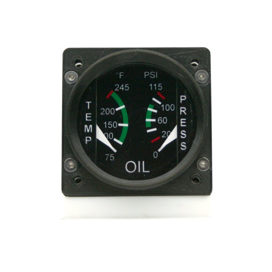 60mm Cessna style Oil Temp / Press gauge kit (°F/PSI)