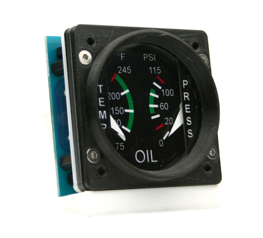 60mm Cessna style Oil Temp / Press gauge kit (°F/PSI)