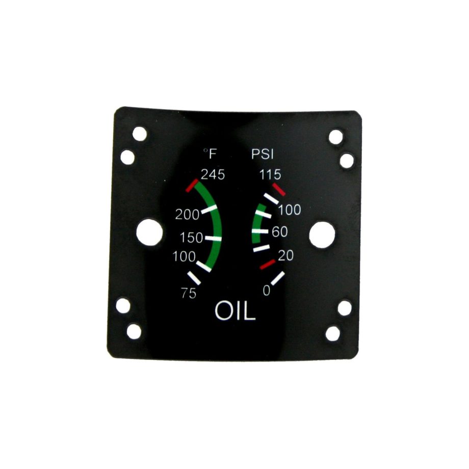 60mm Cessna style Oil Temp / Press patterns (°F / PSI)