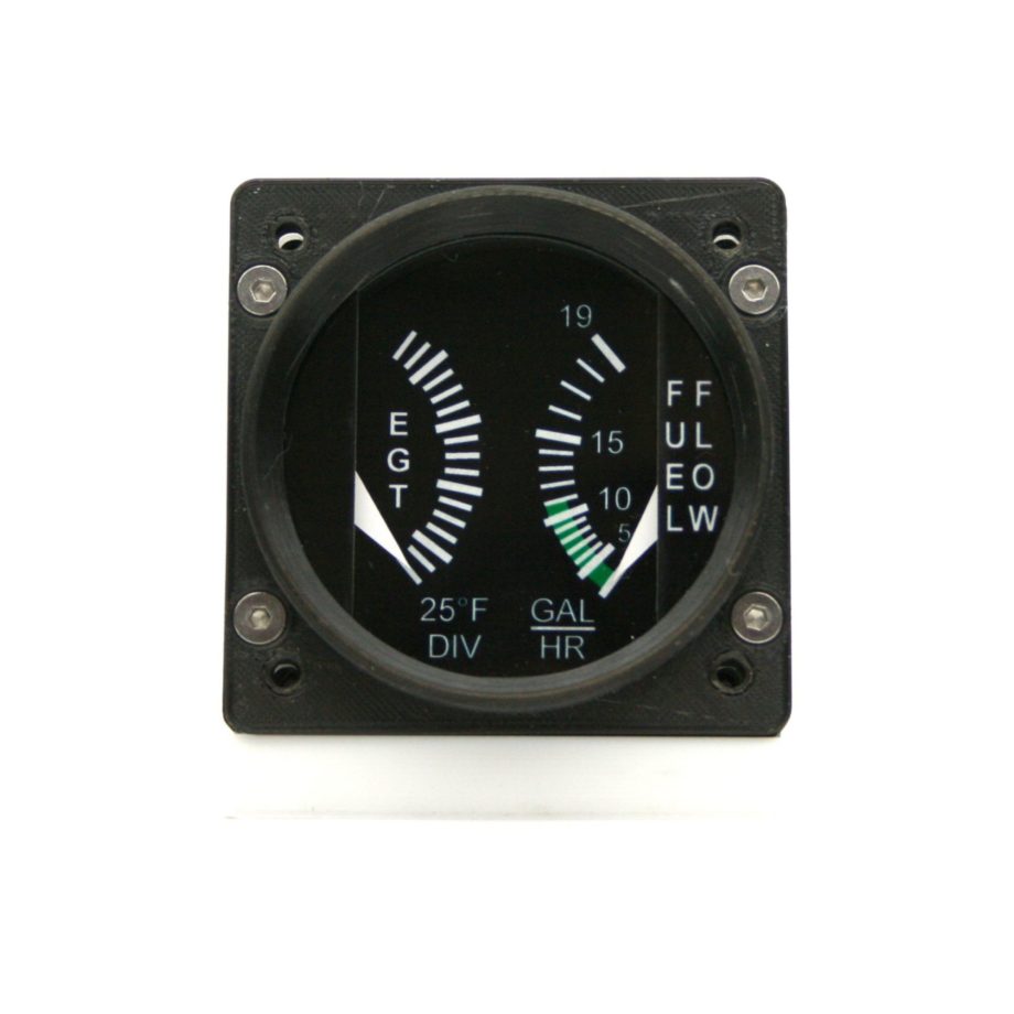 60mm Cessna style EGT / FF gauge kit