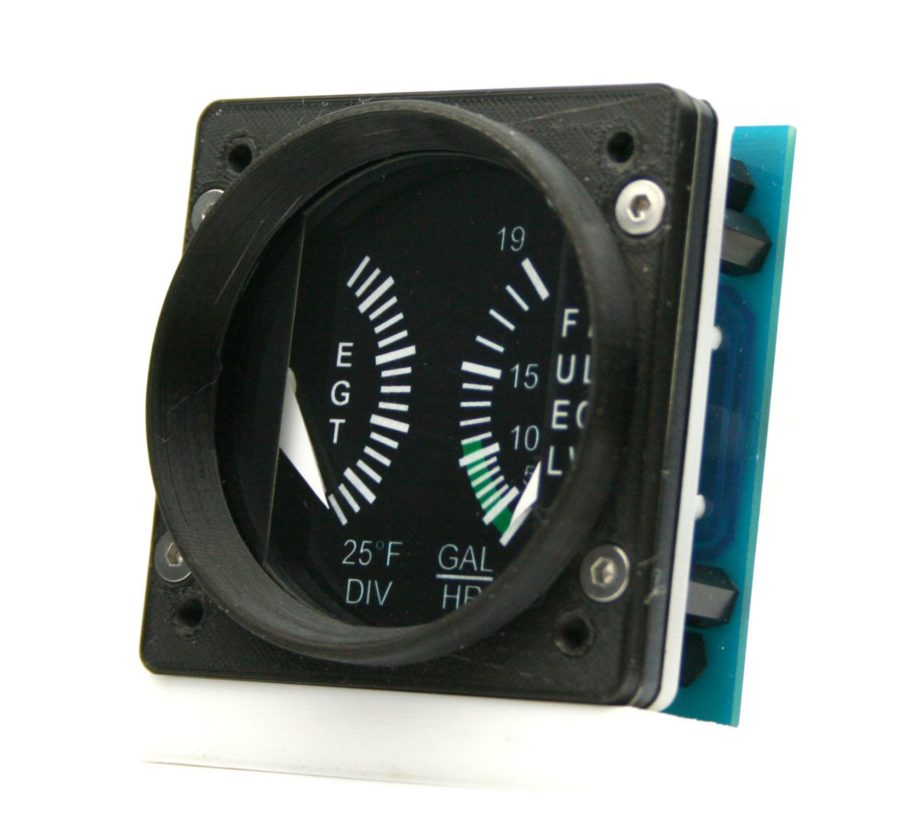 60mm Cessna style EGT / FF gauge kit