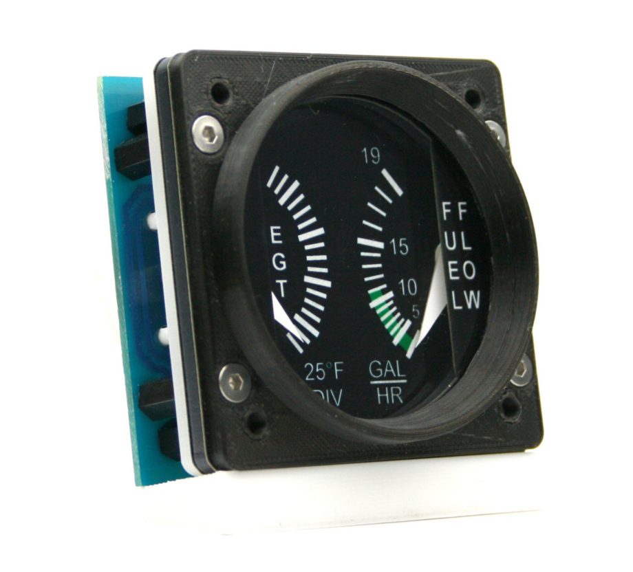 60mm Cessna style EGT / FF gauge kit