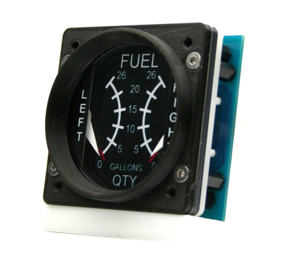 60mm Cessna style Fuel L / R gauge kit (Max 26 Gal)