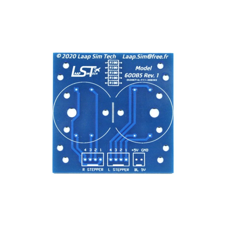 PCB for 60mm gauge (dual needle)