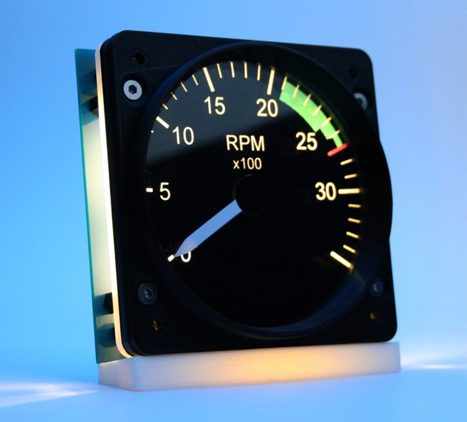 83mm Cessna style RPM gauge kit