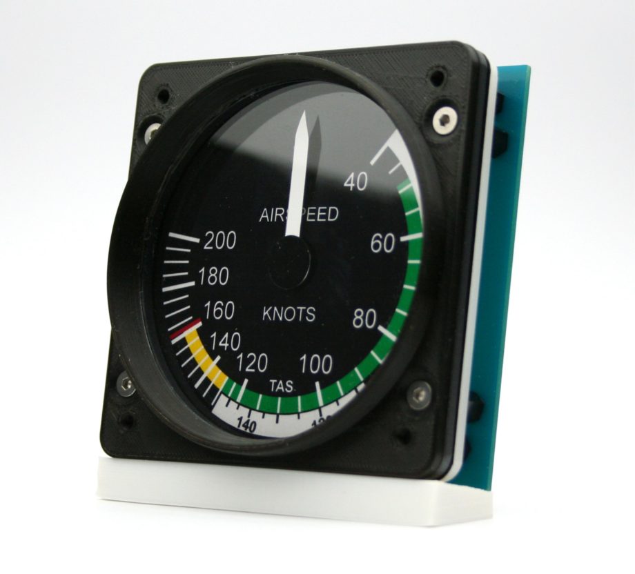 83mm Cessna style IAS gauge kit (200 KTS Yellow arc + fake TAS)