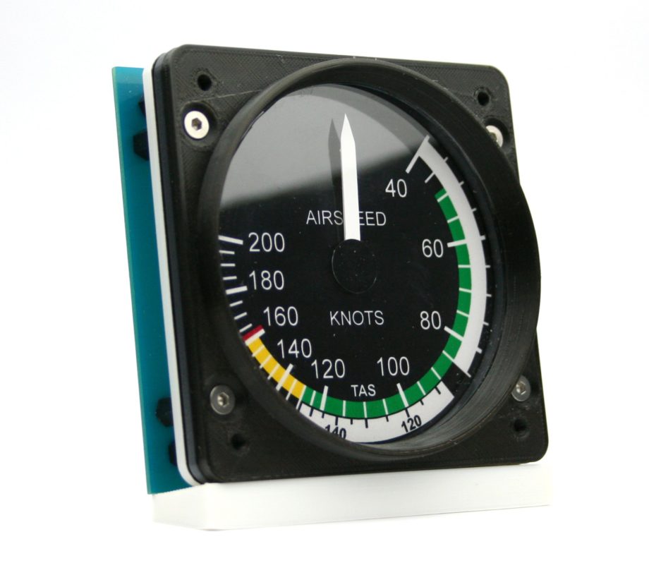 83mm Cessna style IAS gauge kit (200 KTS Yellow arc + fake TAS)