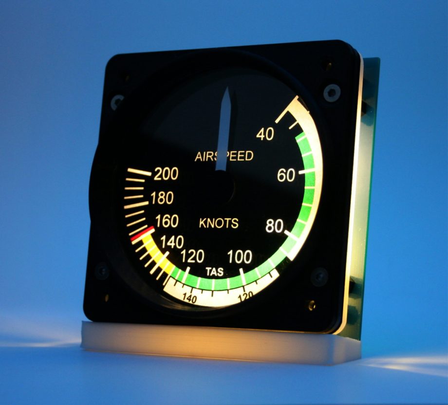 83mm Cessna style IAS gauge kit (200 KTS Yellow arc + fake TAS)