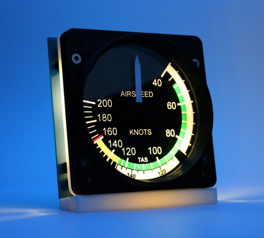 83mm Cessna style IAS gauge kit (200 KTS Yellow arc + fake TAS)