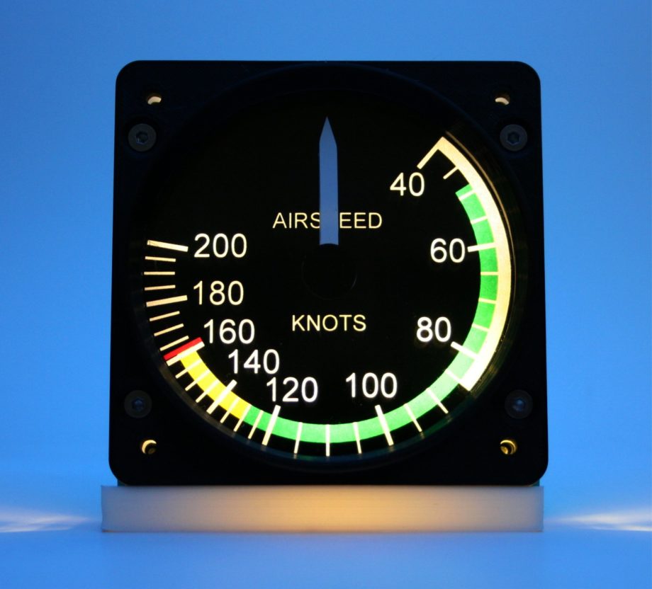 83mm Cessna style IAS gauge kit (200 KTS Yellow arc)