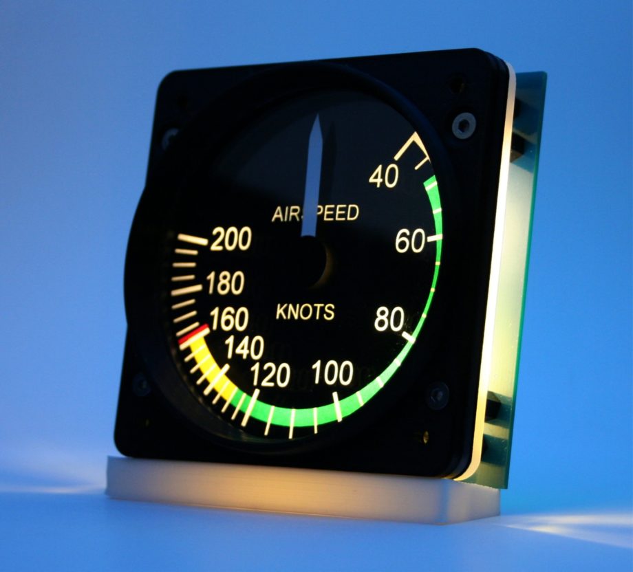 83mm Cessna style IAS gauge kit (200 KTS Yellow arc)