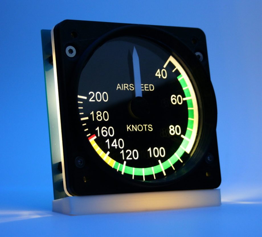 83mm Cessna style IAS gauge kit (200 KTS Yellow arc)