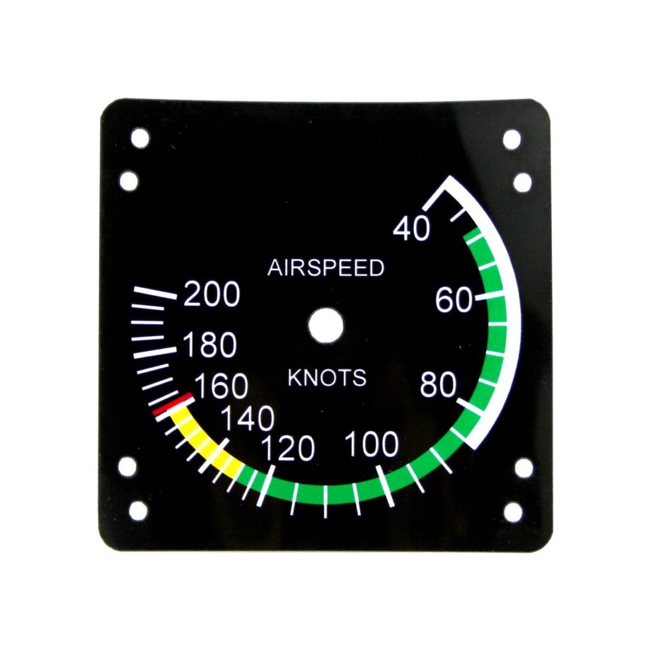 83mm Cessna style IAS pattern (200 kts Yellow)