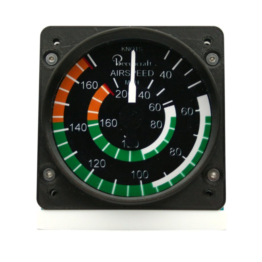 83mm Beechcraft style dual IAS gauge kit (200MPH / 170KTS)