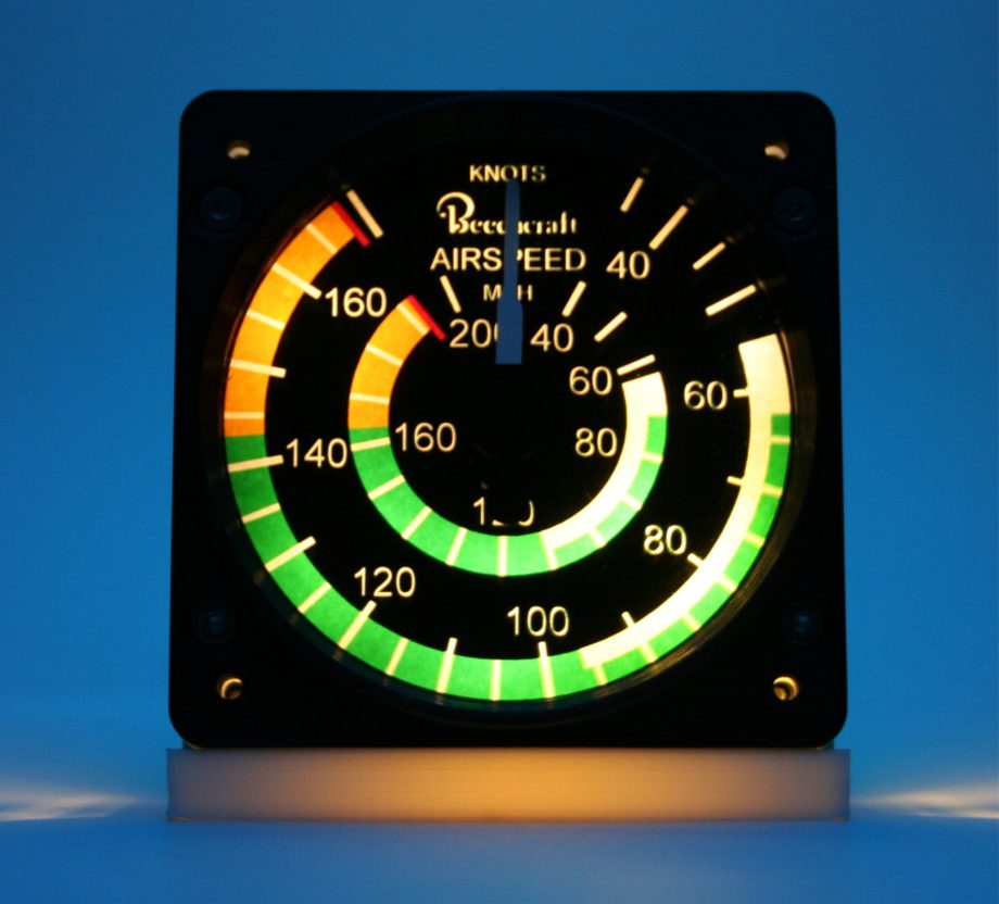 83mm Beechcraft style dual IAS gauge kit (200MPH / 170KTS)