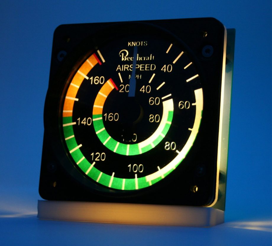 83mm Beechcraft style dual IAS gauge kit (200MPH / 170KTS)