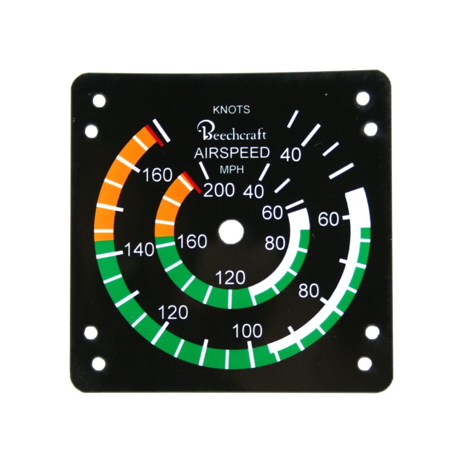 83mm Beechcraft style dual IAS pattern (200MPH / 170KTS)