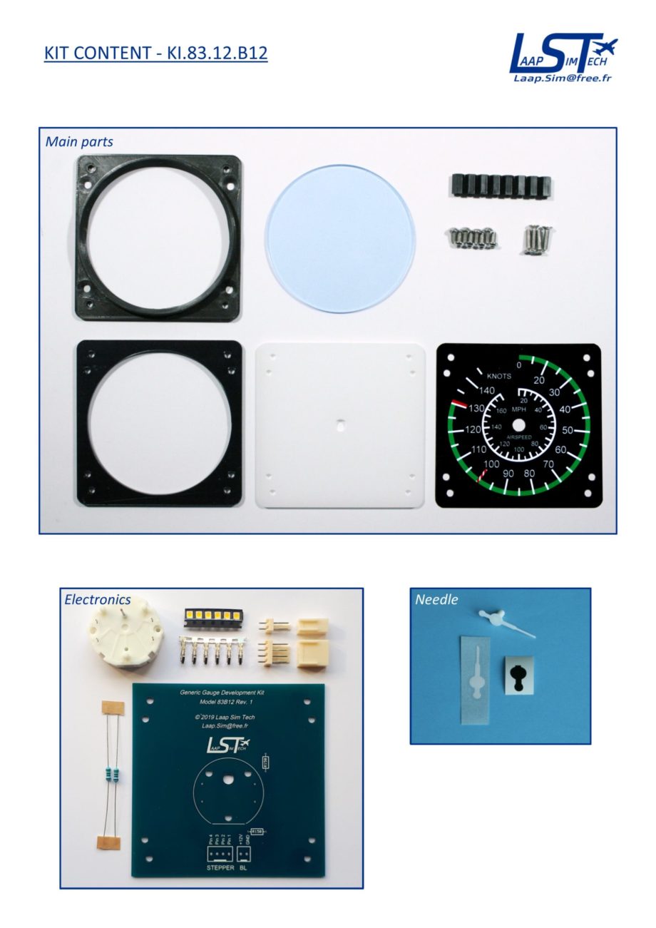 83mm Robinson style dual IAS gauge kit (170MPH / 145KTS)