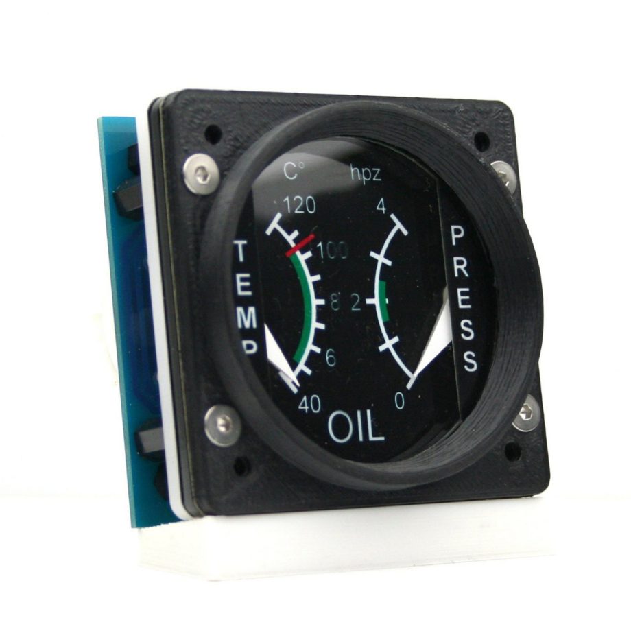 60mm Cessna style Oil Temp / Press gauge kit (°C/hpz)