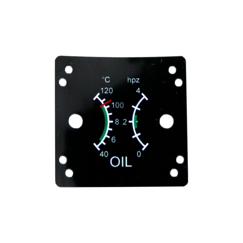 60mm Cessna style Oil Temp / Press patterns (°C / hpz)