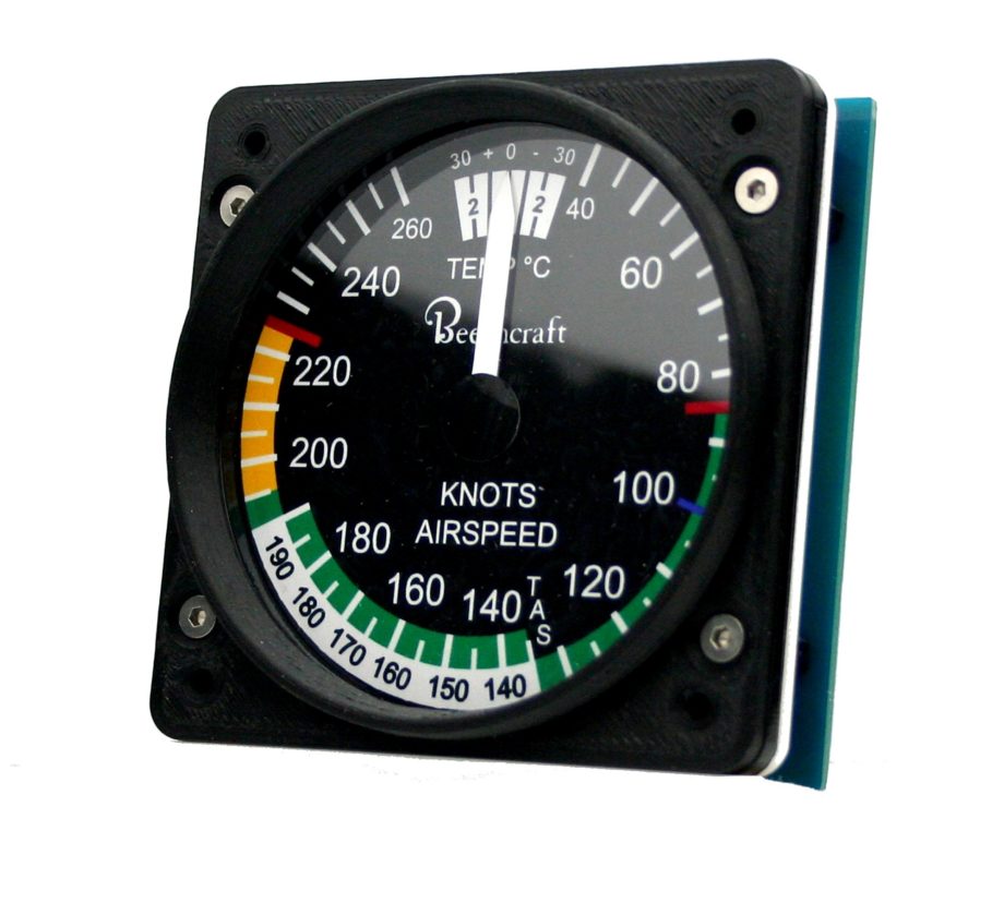 83mm Beechcraft style IAS gauge kit (VNE 226kts + fake TAS)