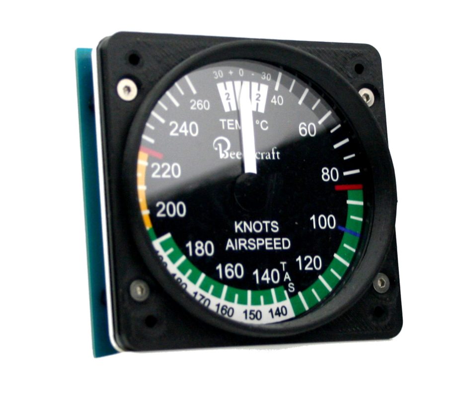 83mm Beechcraft style IAS gauge kit (VNE 226kts + fake TAS)