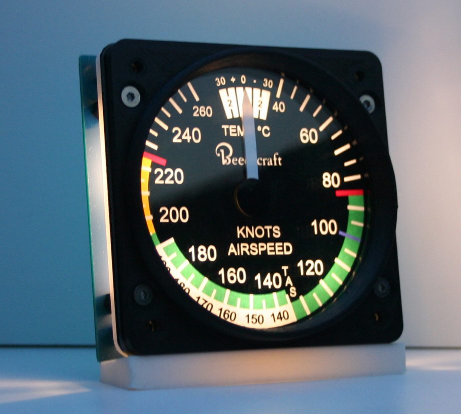 83mm Beechcraft style IAS gauge kit (VNE 226kts + fake TAS)