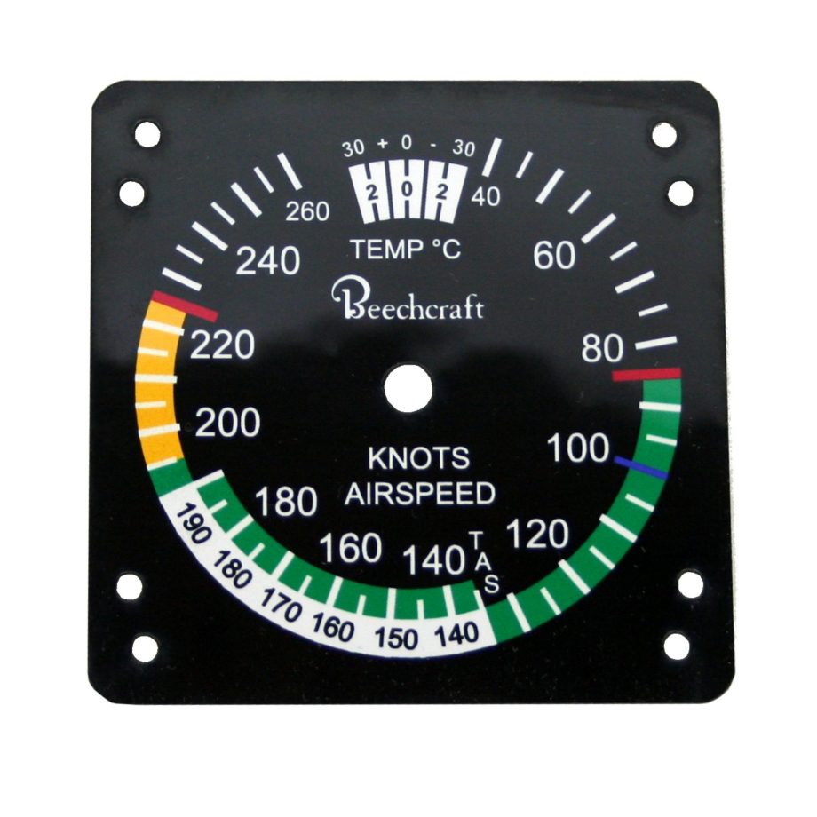 83mm Beechcraft style IAS pattern (VNE 226kts + fake TAS)